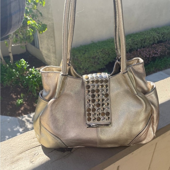 Franco Sarto Gold Studded Women's Bag - Picture 2 of 9